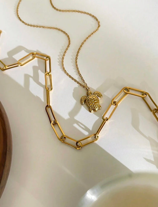 Coastello™ -Gold Turtle Necklace