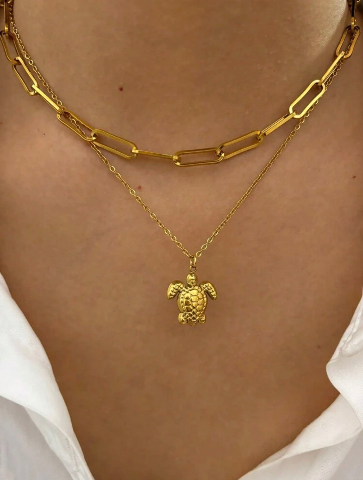 Coastello™ -Gold Turtle Necklace